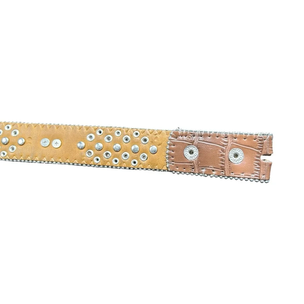 Nocona Girls Western Belt Strap Only Size 26 Pink Rhinestone Croc N4425202